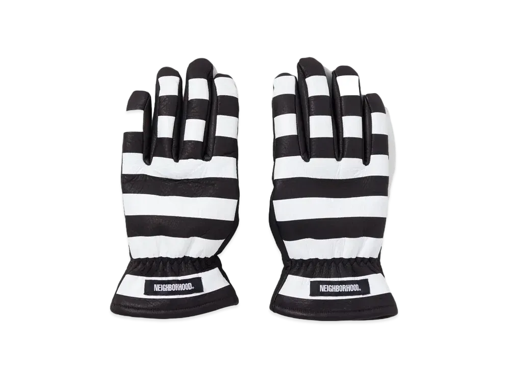 NEIGHBORHOOD Leather Border Glove . DL "Black"