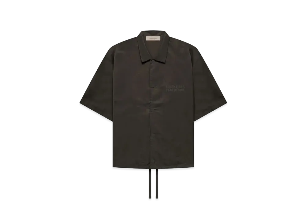 FEAR OF GOD ESSENTIALS SS Nylon Shirt "Off Black"