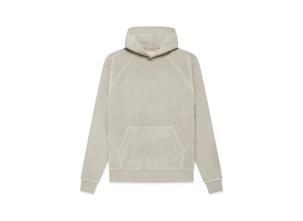 FEAR OF GOD ESSENTIALS Velour Hoodie "Smoke"