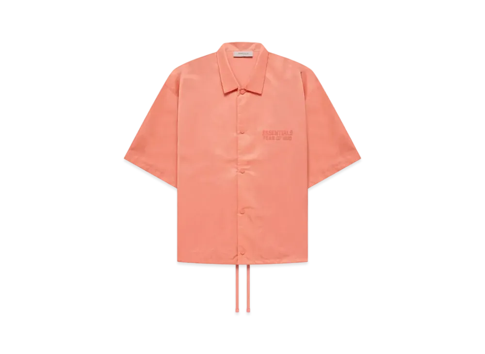 FEAR OF GOD ESSENTIALS SS Nylon Shirt "Coral"