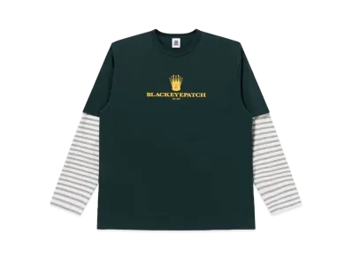 BlackEyePatch Royal Crown Logo Layered L/S Tee "Green"