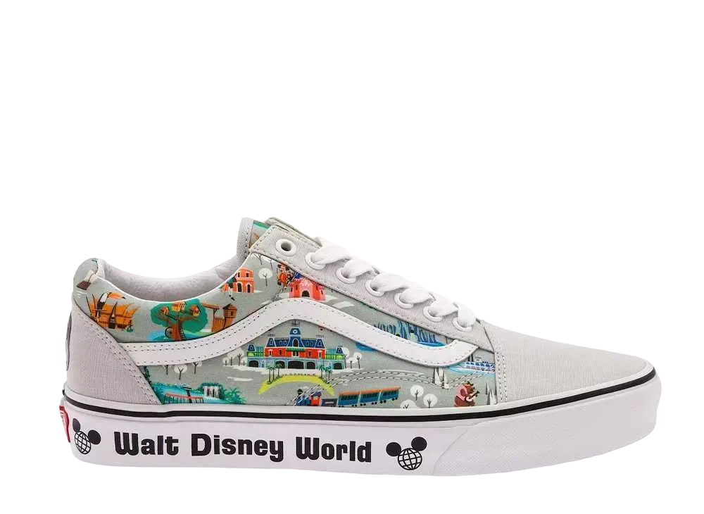ウォルト ディズニー × バンズ オールドスクール 50th アニバーサリー パーク マップ "グレイ/ホワイト"