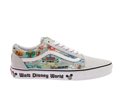 Walt Disney × Vans Old Skool World 50th Anniversary Park Map "Grey/White"