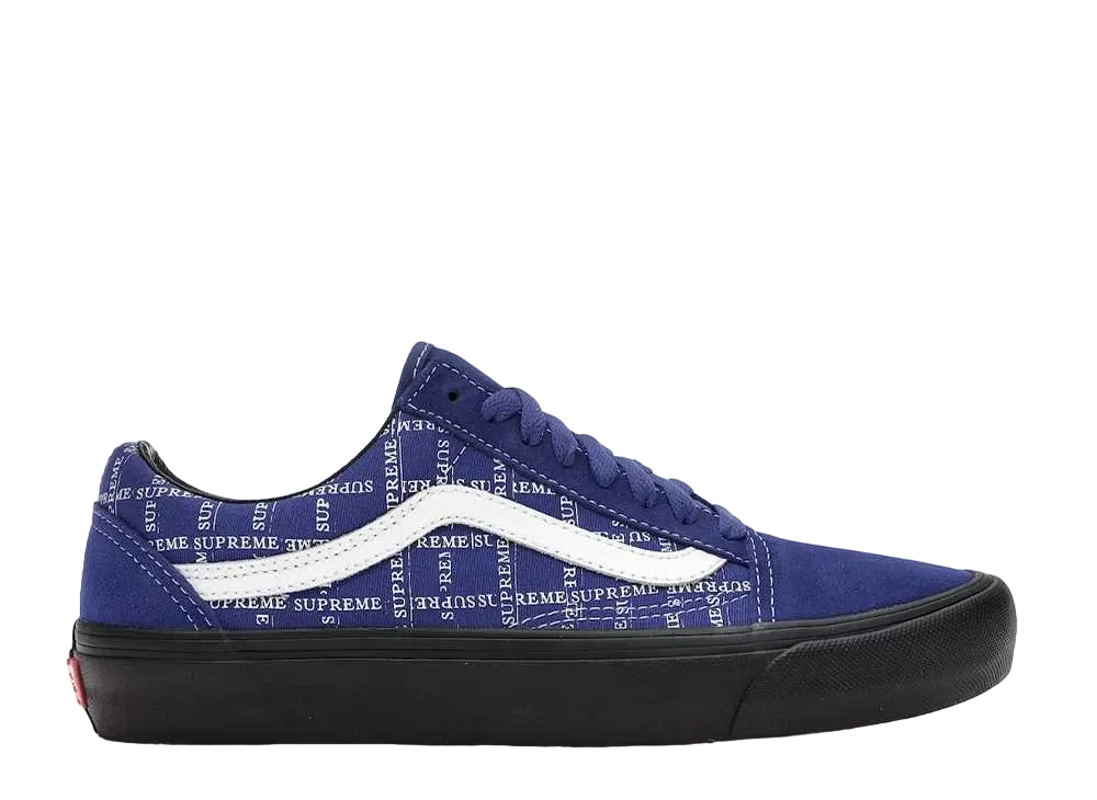 Supreme × Vans Old Skool "Grid Blue"