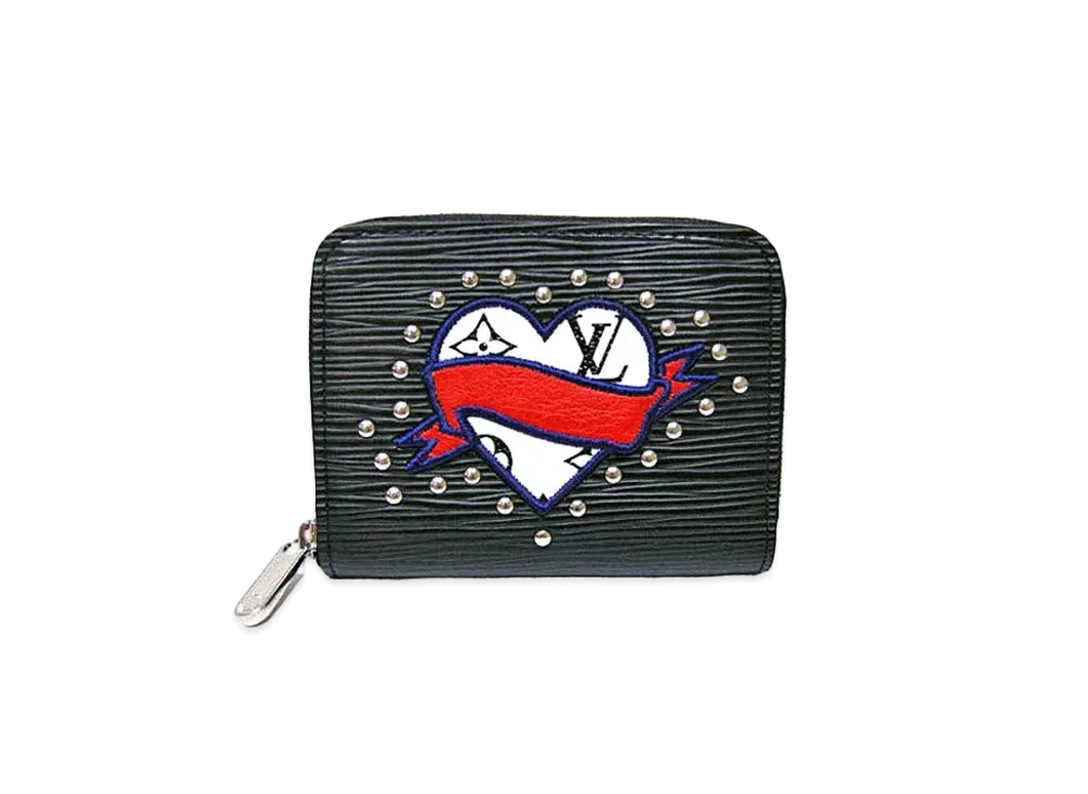 Louis Vuitton Epi LV Stories Zippy Coin Purse "Noir"