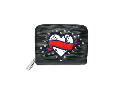 Louis Vuitton Epi LV Stories Zippy Coin Purse "Noir"