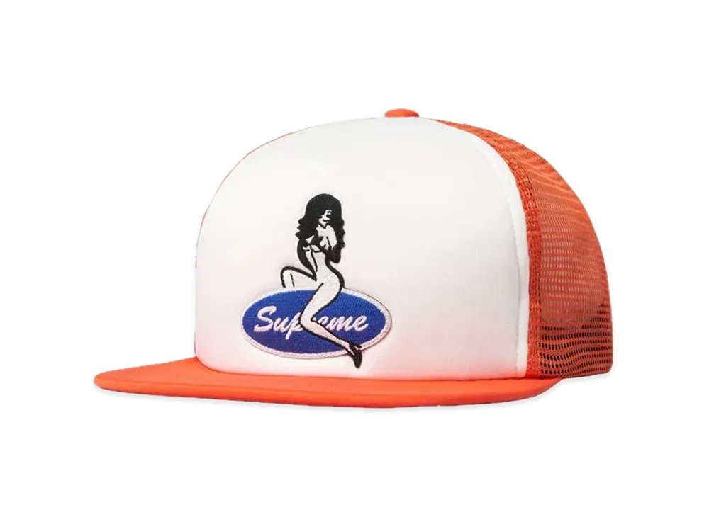 Supreme Pin Up Mesh Back 5-Panel "Orange"