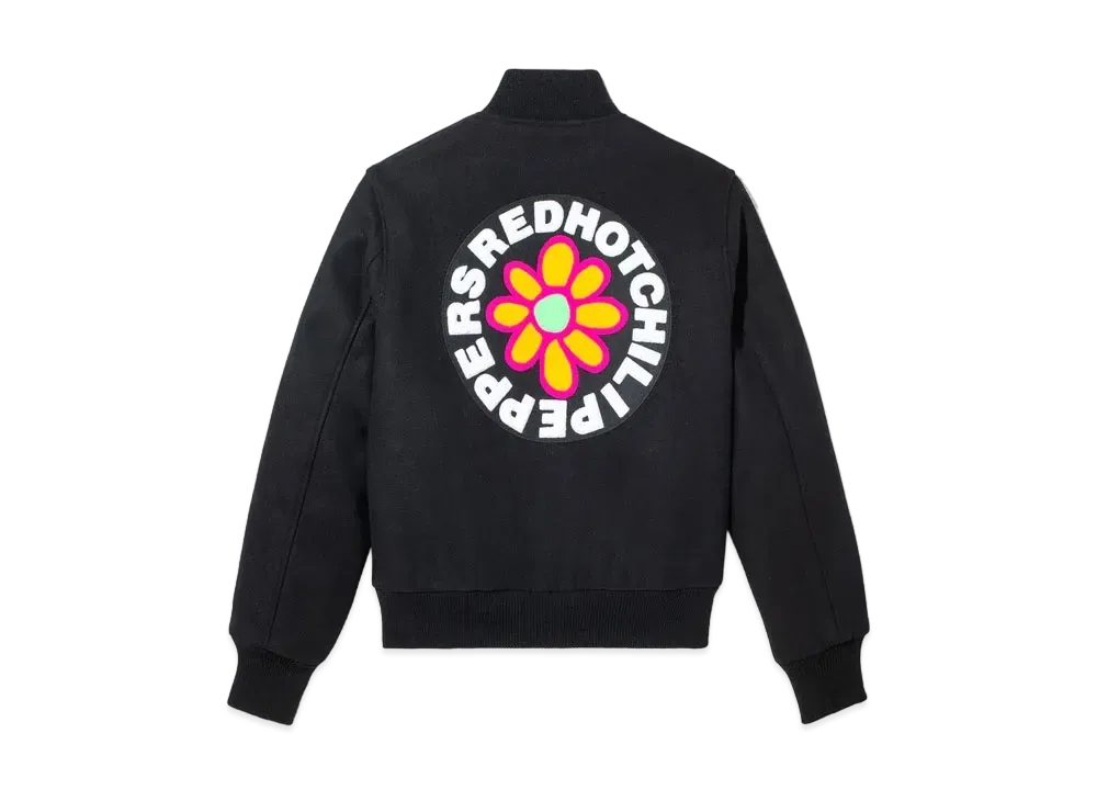 Noah x Red Hot Chili Peppers Flower Logo Varsity Jacket "Black"