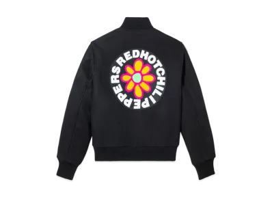 Noah x Red Hot Chili Peppers Flower Logo Varsity Jacket "Black"