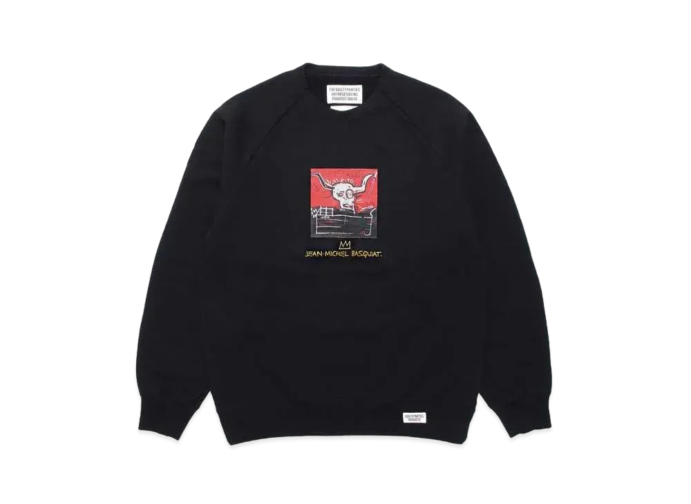 WACKO MARIA JEAN-MICHEL BASQUIAT / Washed Heavy Weight Crew Neck
