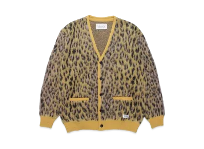 WACKO MARIA Mohair Knit Jacquard Cardigan "Yellow"