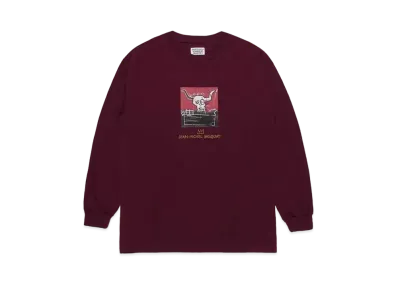 WACKO MARIA JEAN-MICHEL BASQUIAT / Long Sleeve T-Shirt "Burgundy"