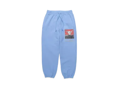 WACKO MARIA JEAN-MICHEL BASQUIAT / Washed Heavy Weight Crew Nek Sweat Pants "Blue"