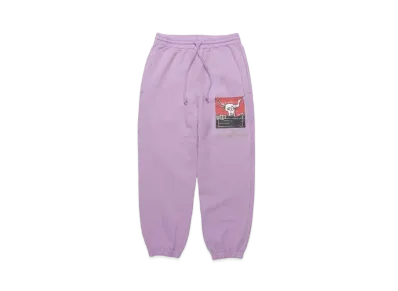 WACKO MARIA JEAN-MICHEL BASQUIAT / Washed Heavy Weight Crew Nek Sweat Pants "Light Purple"