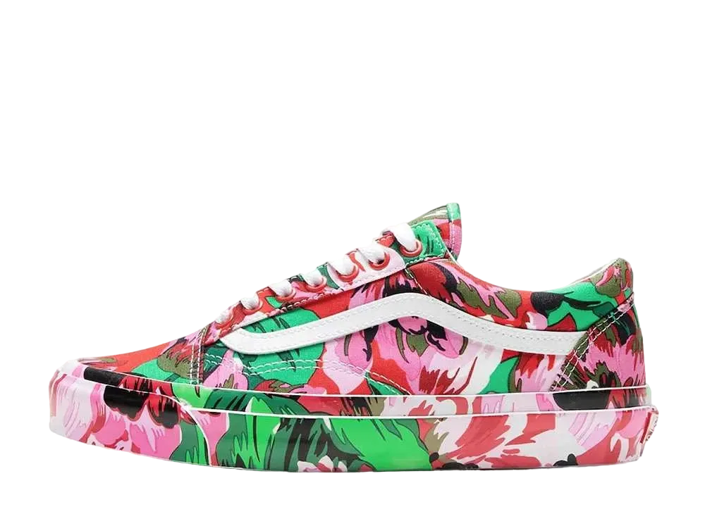 ケンゾー × バンズ オールドスクール "フローラル レッド/ホワイト"