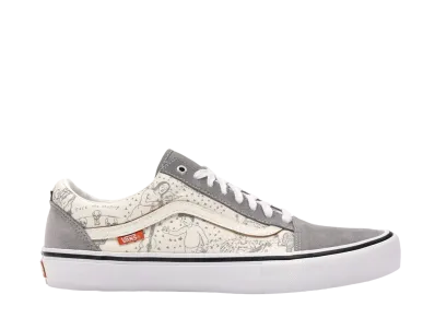 No Comply × Daniel Johnston × Vans Old Skool Pro "White/Orange Grey"