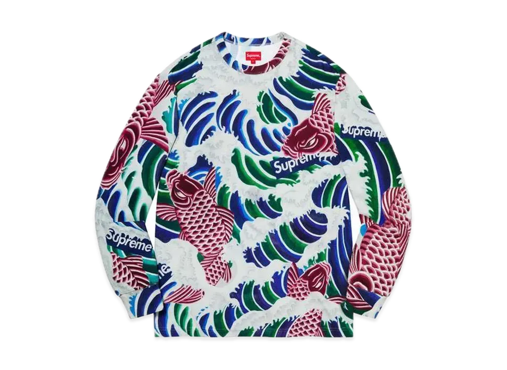 シュプリーム ウェイブス L/S トップ "マルチカラー"