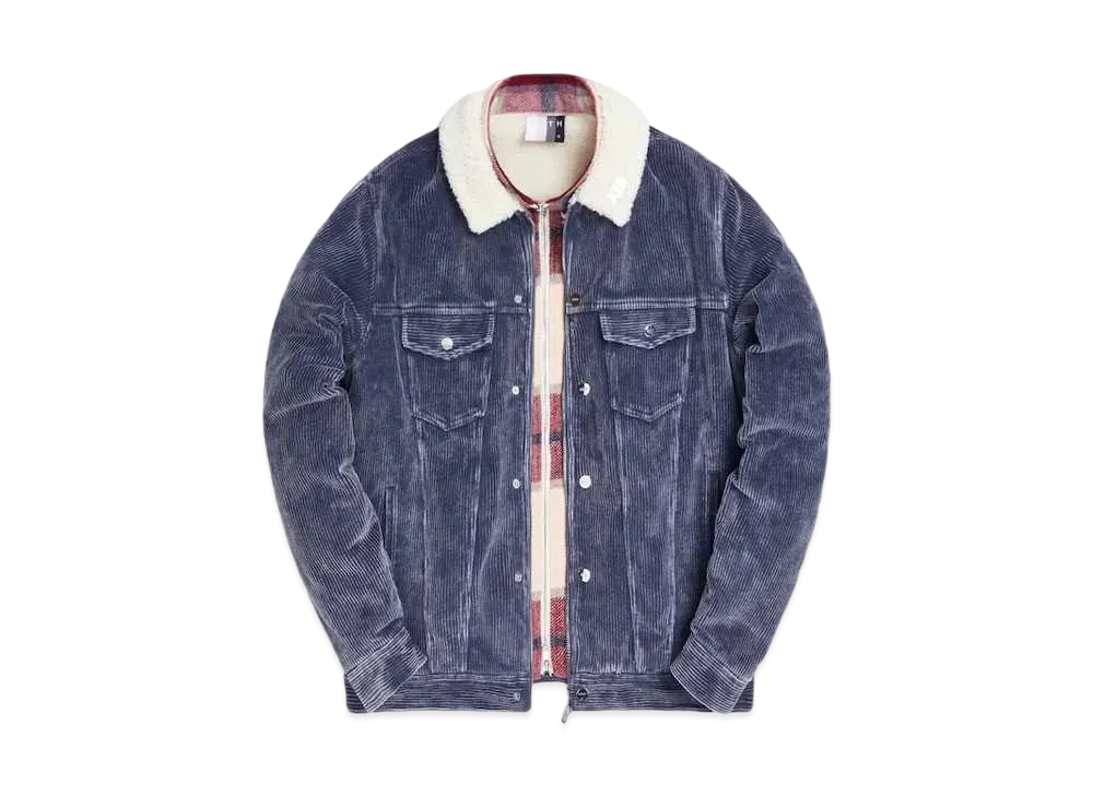 キス コーデュロイ ライト ジャケット "ダーク インディゴ ブルー" 