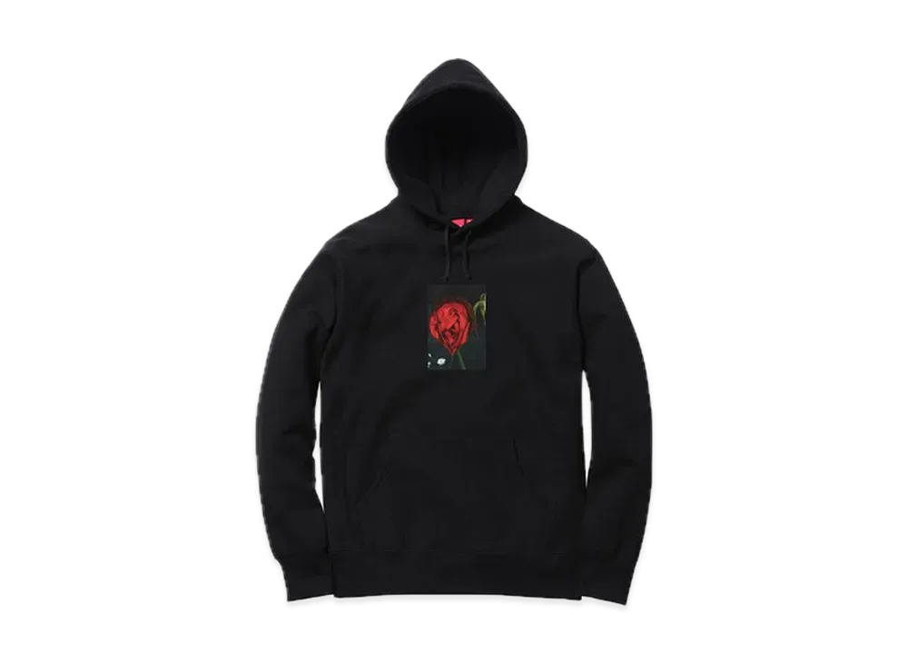 Supreme Araki Rose Hooded Sweatshirt "Black"