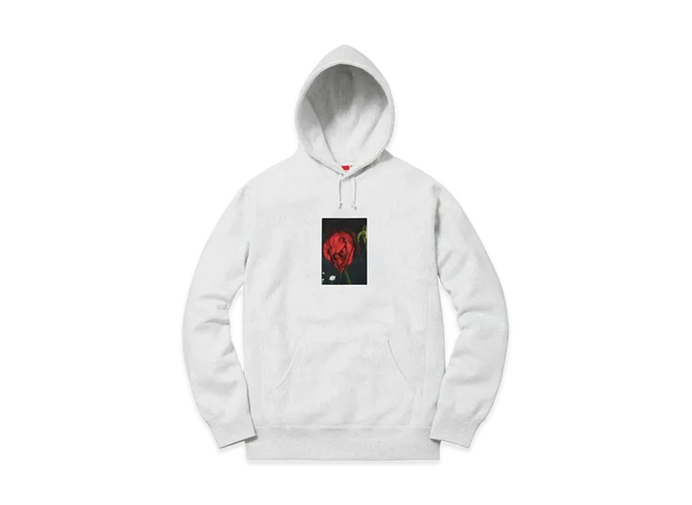 Supreme Araki Rose Hooded Sweatshirt "Ash Grey"