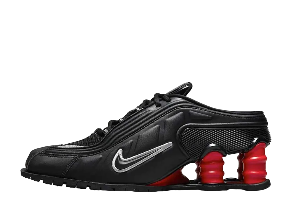 Martine Rose × Nike Women's Shox MR4 "Black/Metallic Silver Comet Red"