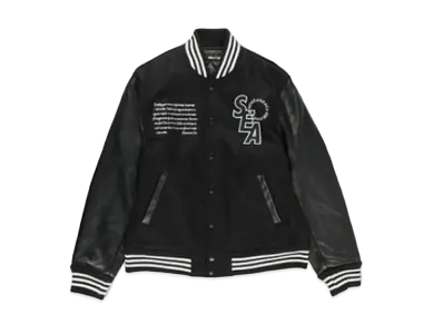 WIND AND SEA WDS Varsity Jacket "Black"