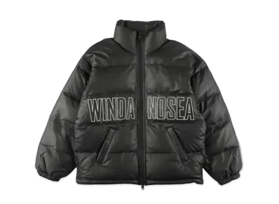 WIND AND SEA Ram Leather Down Jacket "Black"