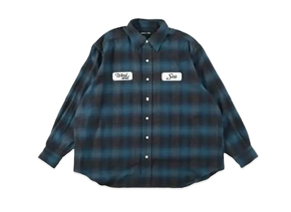 WIND AND SEA WDS Check Shirt "Blue"