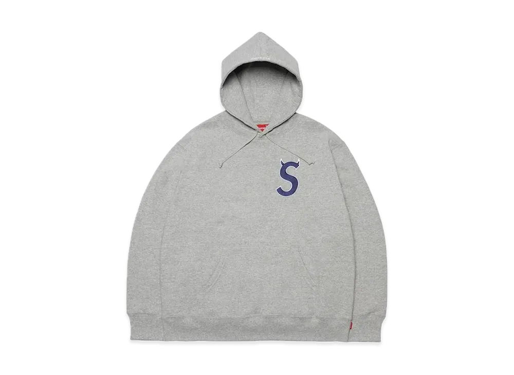 Supreme S Logo Hooded Sweatshirt "Heather Grey" (22FW)