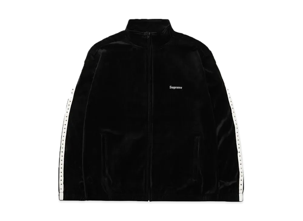 Supreme Studded Velour Track Jacket "Black"