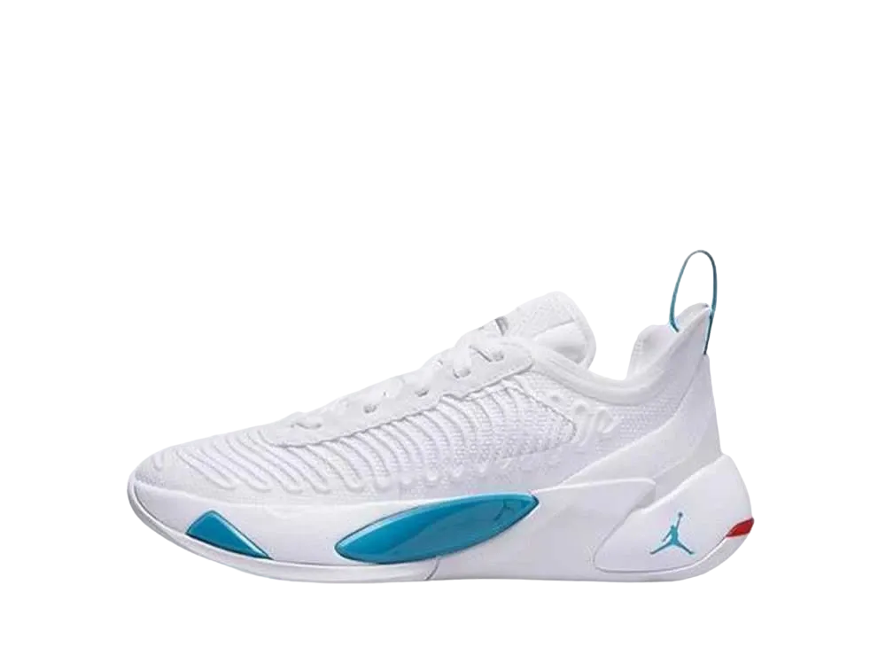 ナイキ GS ジョーダン ルカ1 "ホワイト/ネオ ターコイズ/メタリック シルバー"