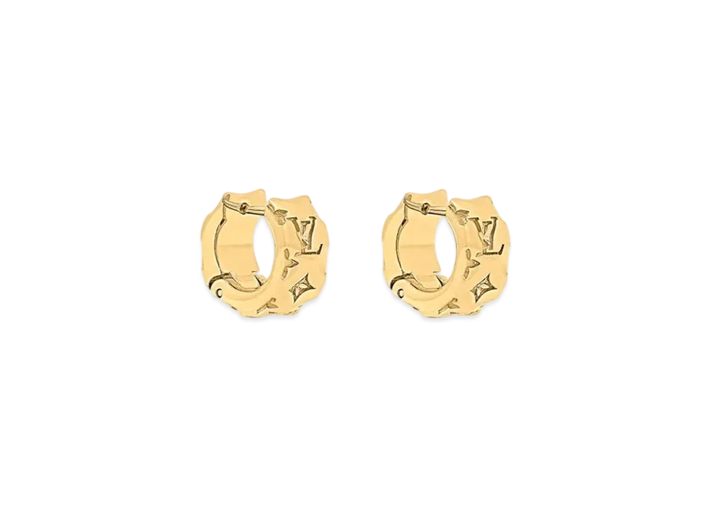 Louis Vuitton Pillow Nanogram Earrings "Gold"