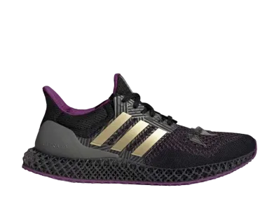 アディダス ウルトラ 4D X ブラックパンサー 2 "コア ブラック/ゴールド メタリック/トライブ パープル"