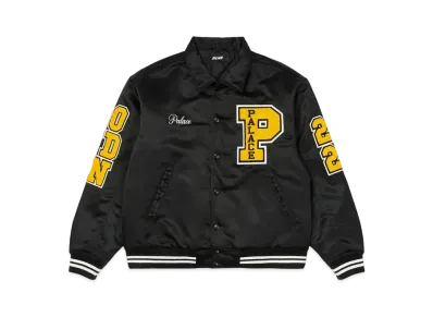 PALACE Satin Varsity Jacket "Black"