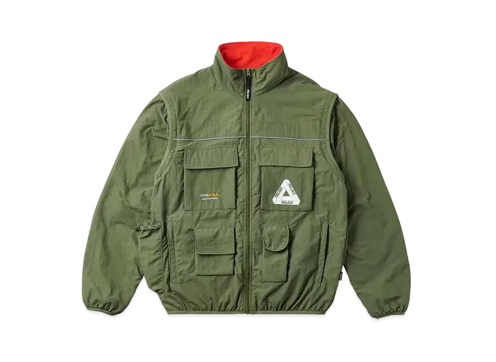 PALACE Cordura RS Zip Off Jacket "Olive"