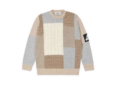 PALACE Cable Patchwork Knit "Mulch"