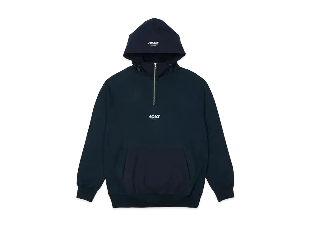 PALACE 1/4 Cotton Panel Hood "Navy"