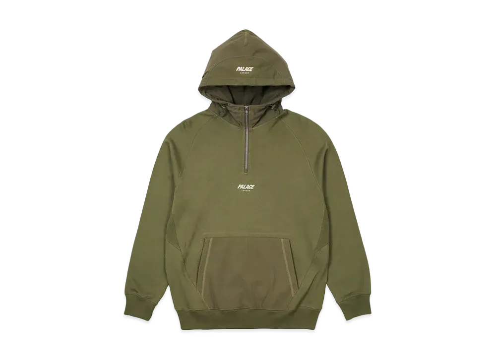 PALACE 1/4 Cotton Panel Hood "Olive"