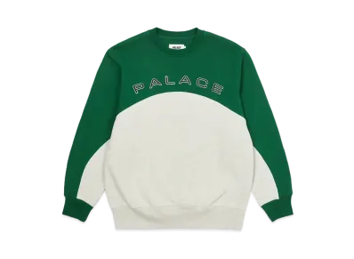 PALACE 2 Tone Arch Crew "Green / Grey Marl"