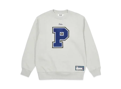 PALACE Varsity Applique Crew "Grey Marl"