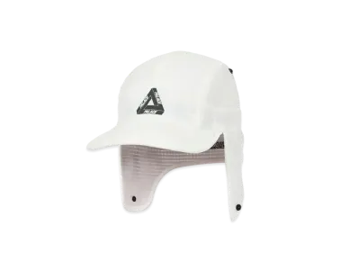 PALACE Grid Fleece Reversible Earflap Hat "White"