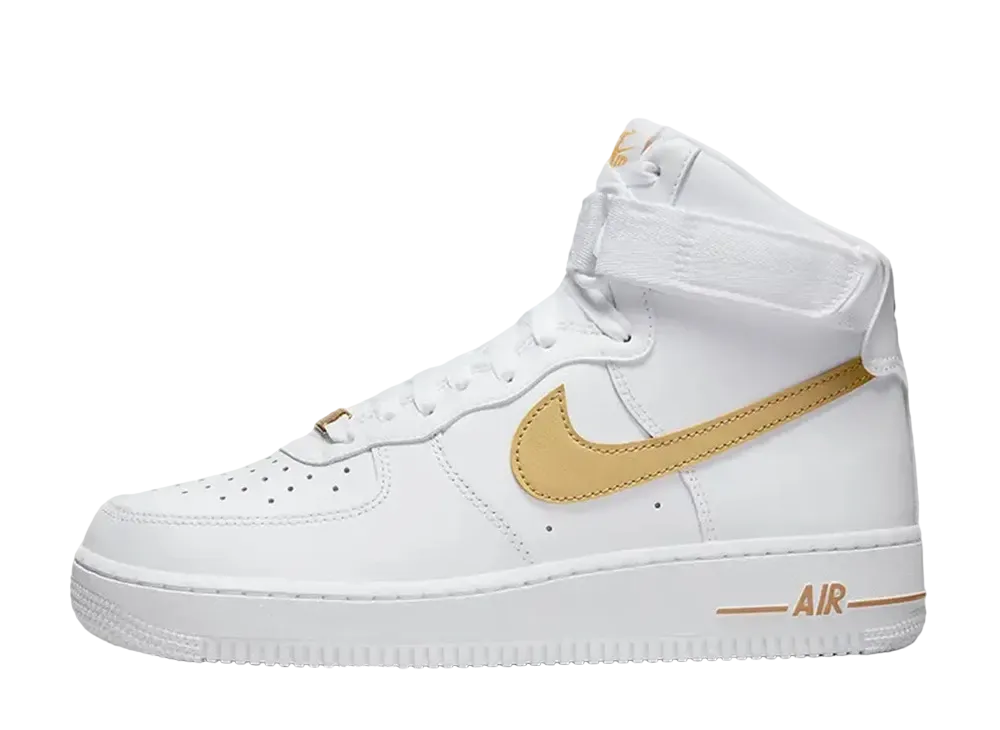 Nike Air Force 1 High "White/Metallic Gold"