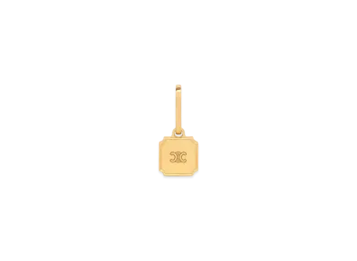 CELINE Separables Triomphe Plate Mini Pendant In Brass With Gold Finish "Gold"
