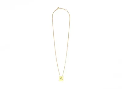 CELINE Alphabet A Necklace In Brass With Gold Finish "Gold"