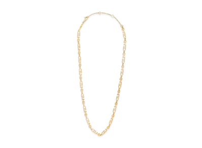 CELINE Multi Logo Necklace In Brass With Gold Finish "Gold"
