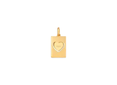 CELINE Separables Heart Interlocked Pendant In Brass With Gold Finish "Gold"