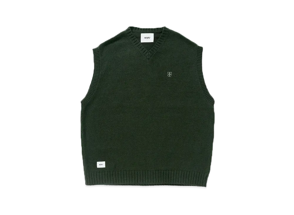 Wtaps Ditch / Vest / Acrylic. Crst "Olive Drab"