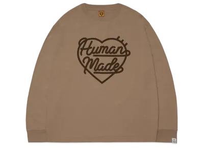 HUMAN MADE HEART L/S T-SHIRT "Beige"