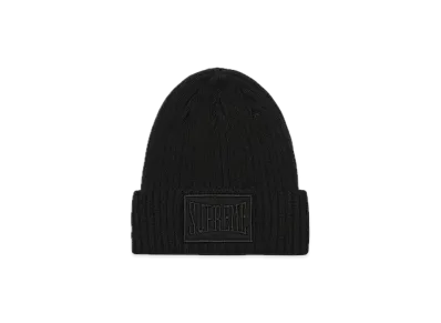 Supreme Overdyed Patch Beanie "Black"