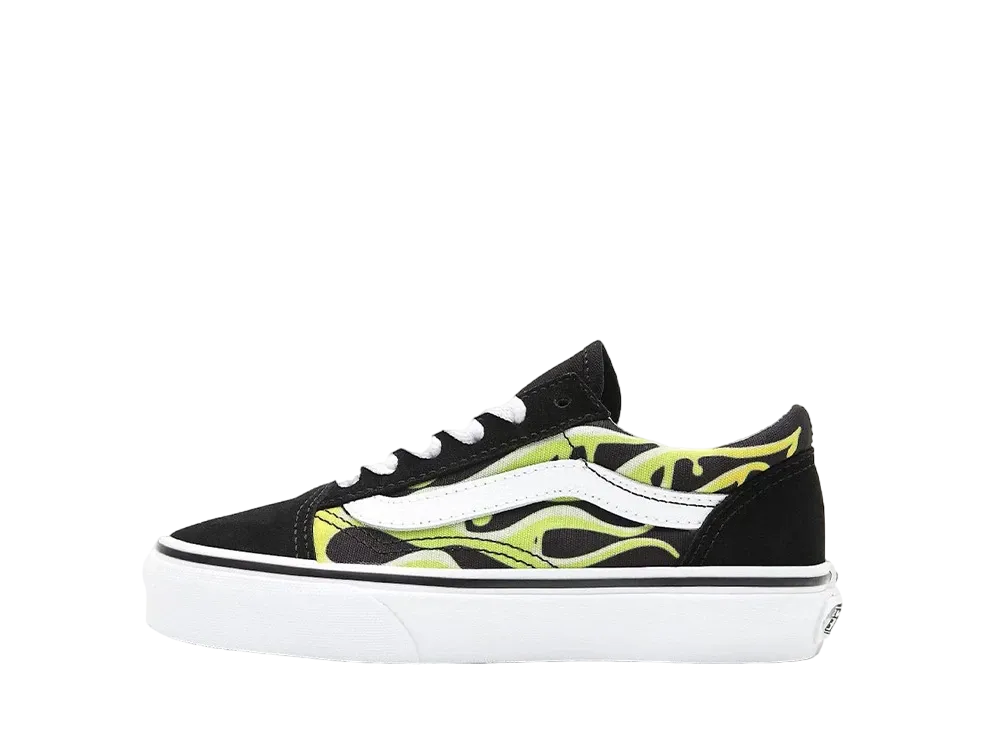 Vans GS Old Skool Slime Flame "Black/Green"